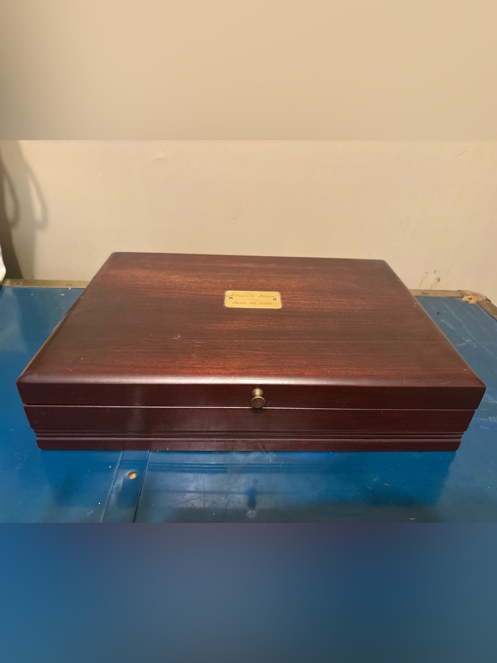 REED & BARTON Vintage “Taunton" Mahogany Flatware Chest - Box Only